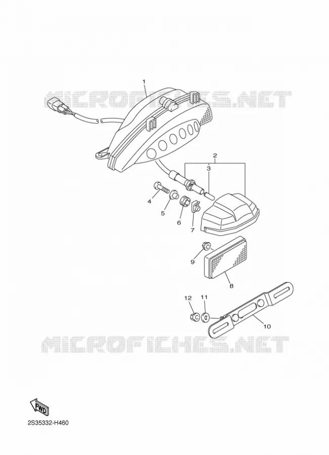 FEU ARRIERE Yamaha MOTO 1700 2012 VMAX  VMX17