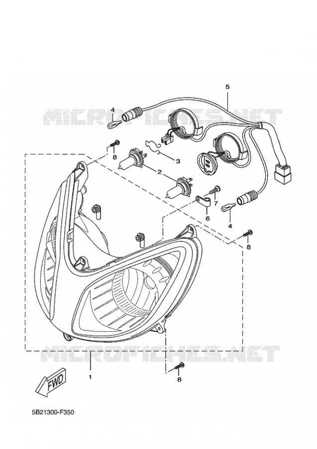 PHARE  Yamaha SCOOTER 125 2012 XCITY  VP125 XCITY