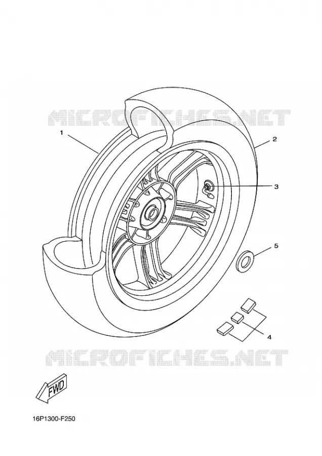 ROUE ARRIERE Yamaha SCOOTER 125 2012 XCITY  VP125 XCITY