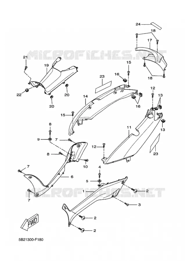 COUVERCLE LATERAL Yamaha SCOOTER 125 2012 XCITY  VP125 XCITY
