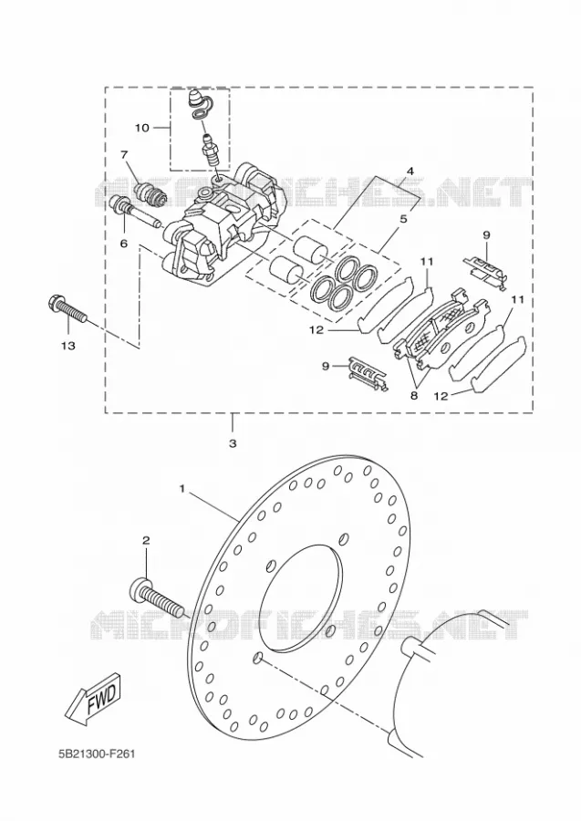 ETRIER DE FREIN ARRIERE Yamaha SCOOTER 250 2012 XCITY  VP250 XCITY