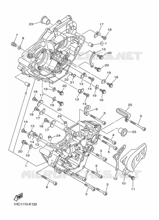 CARTER MOTEUR Yamaha MOTO 250 2012 WRF  WR250F