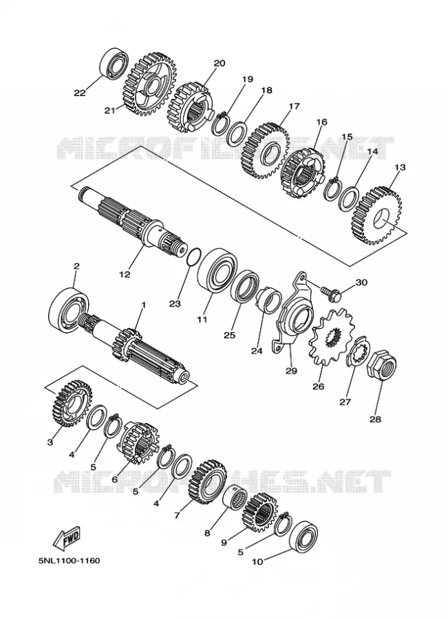 TRANSMISSION Yamaha MOTO 250 2012 WRF  WR250F