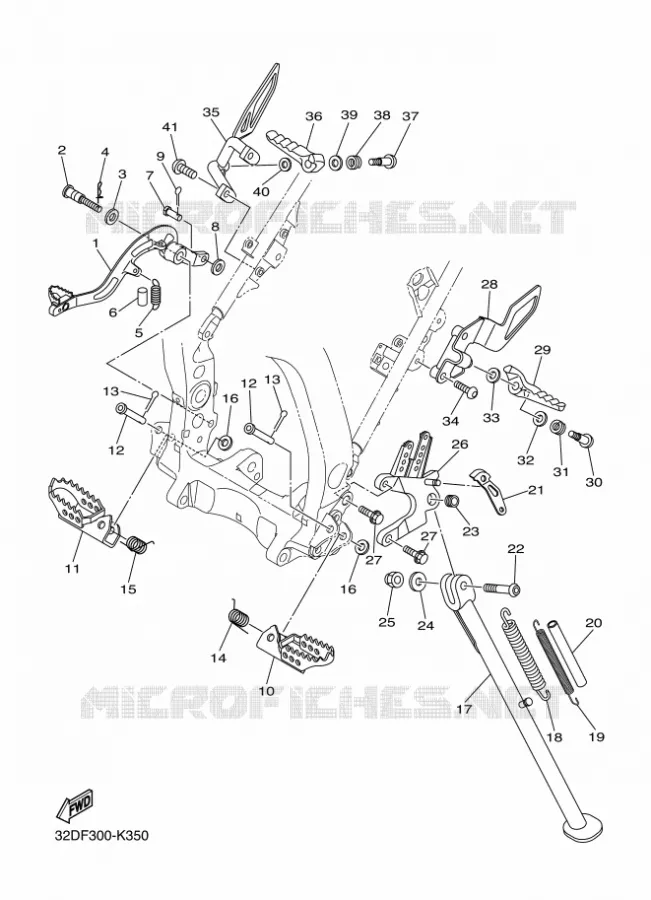 SUPPORT / REPOSE PIEDS Yamaha MOTO 250 2012 WR-R  WR250R