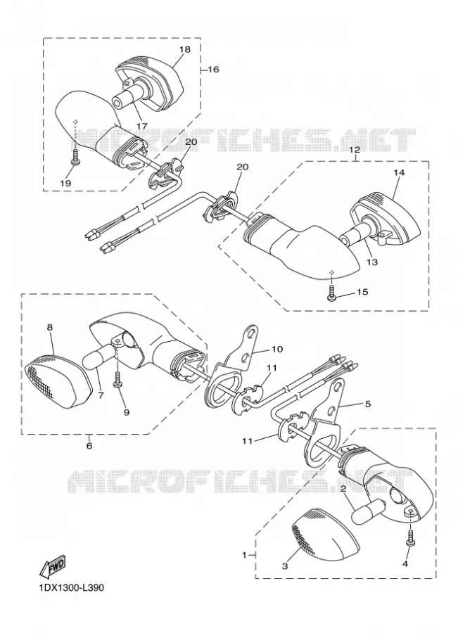 CLIGNOTANT Yamaha MOTO 450 2012 WRF  WR450F