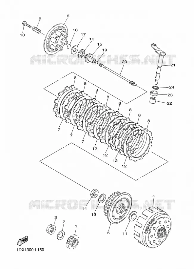EMBRAYAGE DE DEMARREUR Yamaha MOTO 450 2012 WRF  WR450F