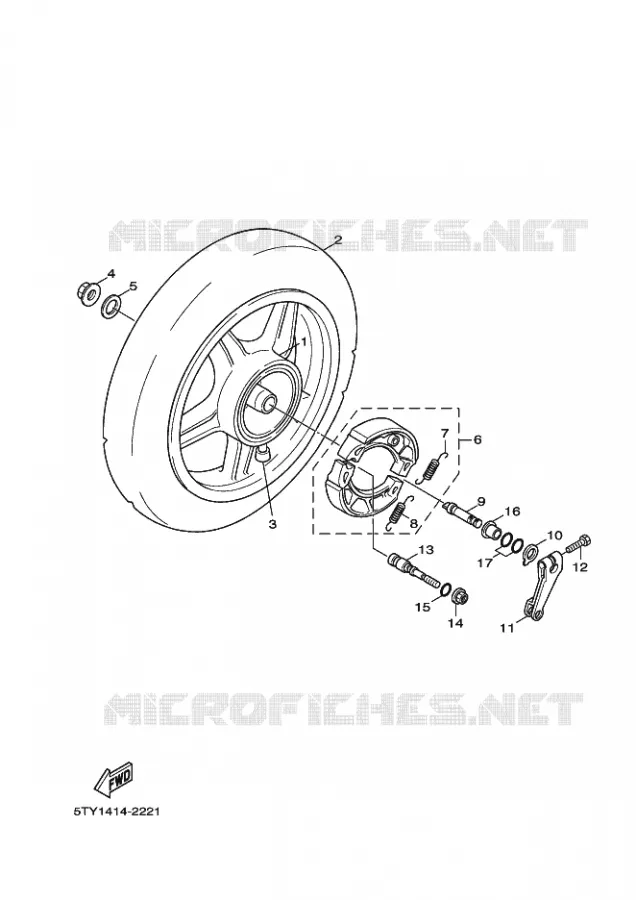 ROUE ARRIERE Yamaha SCOOTER 125 2012 CYGNUS  XC125