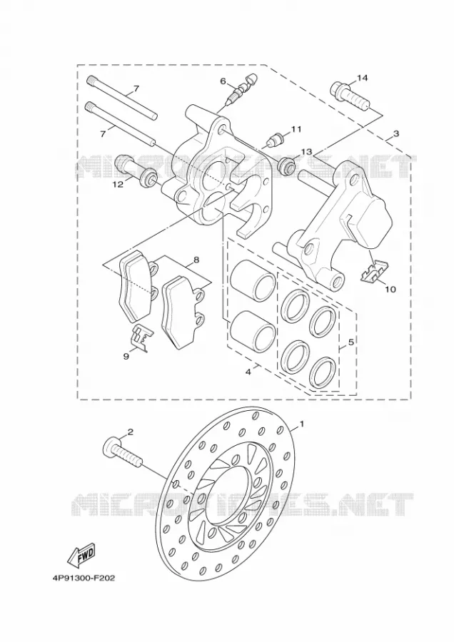 ETRIER DE FREIN AVANT Yamaha SCOOTER 125 2012 CYGNUS  XC125