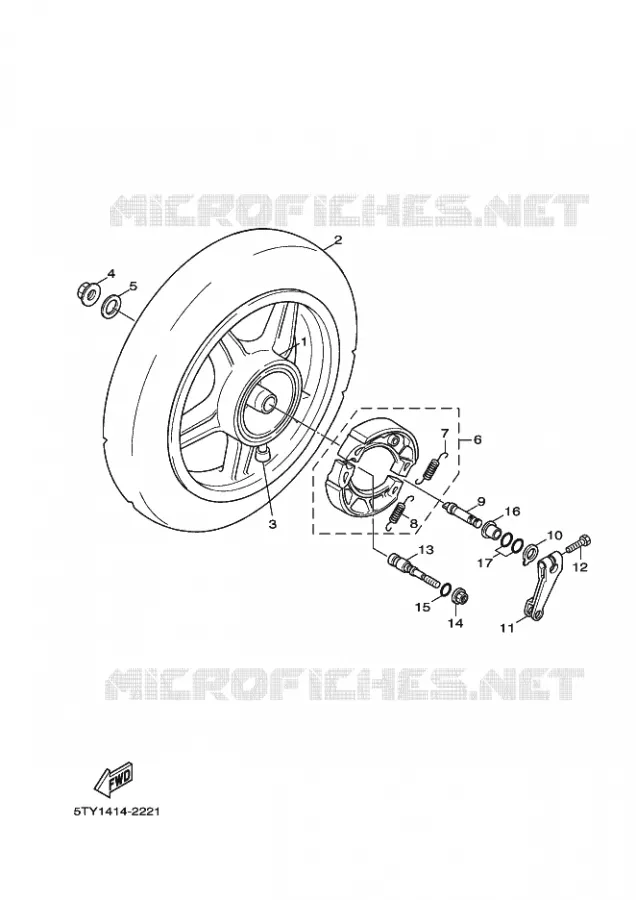 ROUE ARRIERE Yamaha SCOOTER 125 2012 CYGNUS  XC125