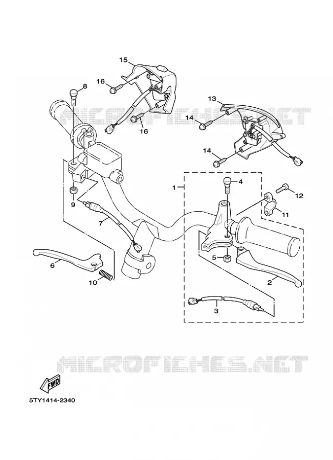 COMMODO / LEVIER Yamaha SCOOTER 125 2012 CYGNUS  XC125