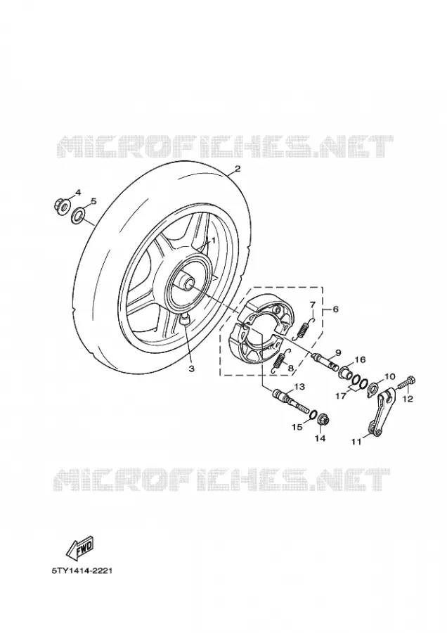 ROUE ARRIERE Yamaha SCOOTER 125 2012 CYGNUS  XC125