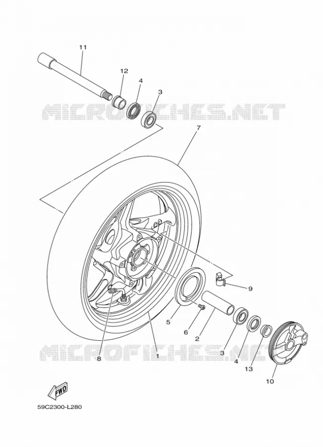 ROUE AVANT Yamaha SCOOTER 530 2012 TMAX ABS  XP500A