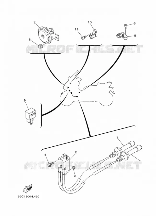 PARTIE ELECTRIQUE 2 Yamaha SCOOTER 530 2012 TMAX ABS  XP500A