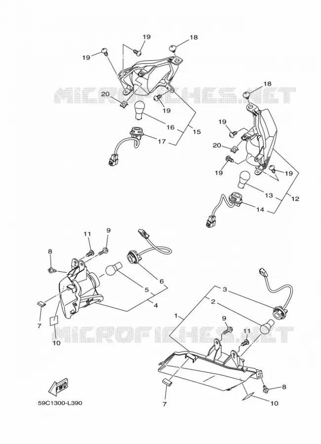 CLIGNOTANT Yamaha SCOOTER 530 2012 TMAX ABS  XP500A