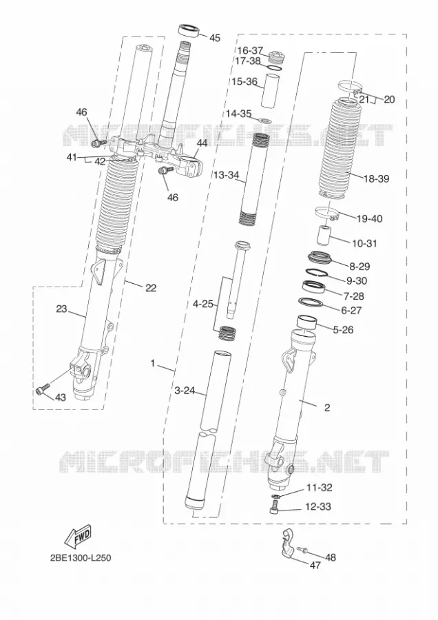 FOURCHE Yamaha MOTO 660 2012 TENERE ABS  XT660ZA