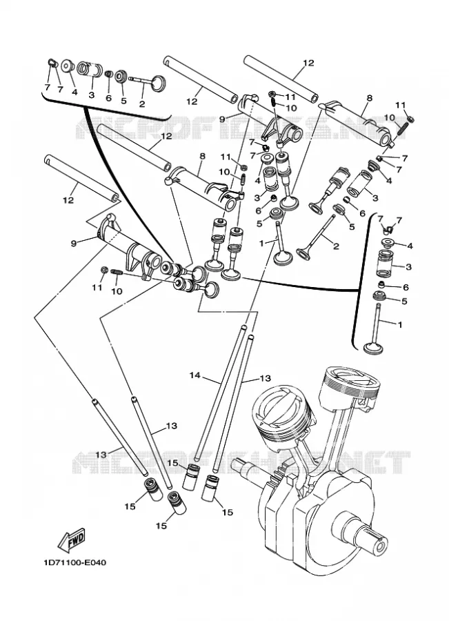 SOUPAPE Yamaha MOTO 1900 2012 MIDNIGHT STAR  XV1900A