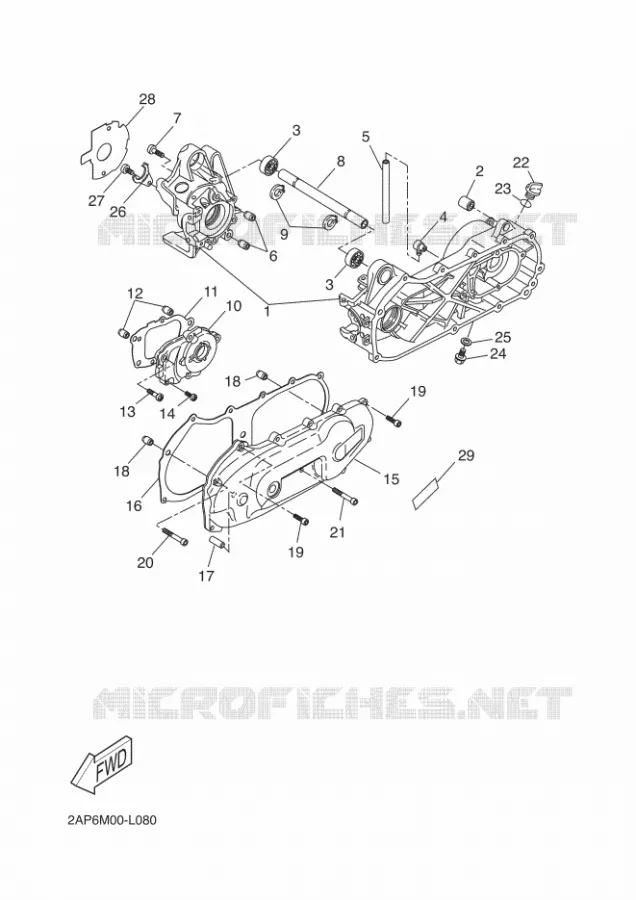 CARTER MOTEUR Yamaha SCOOTER 50 2012 NEOS  YN50
