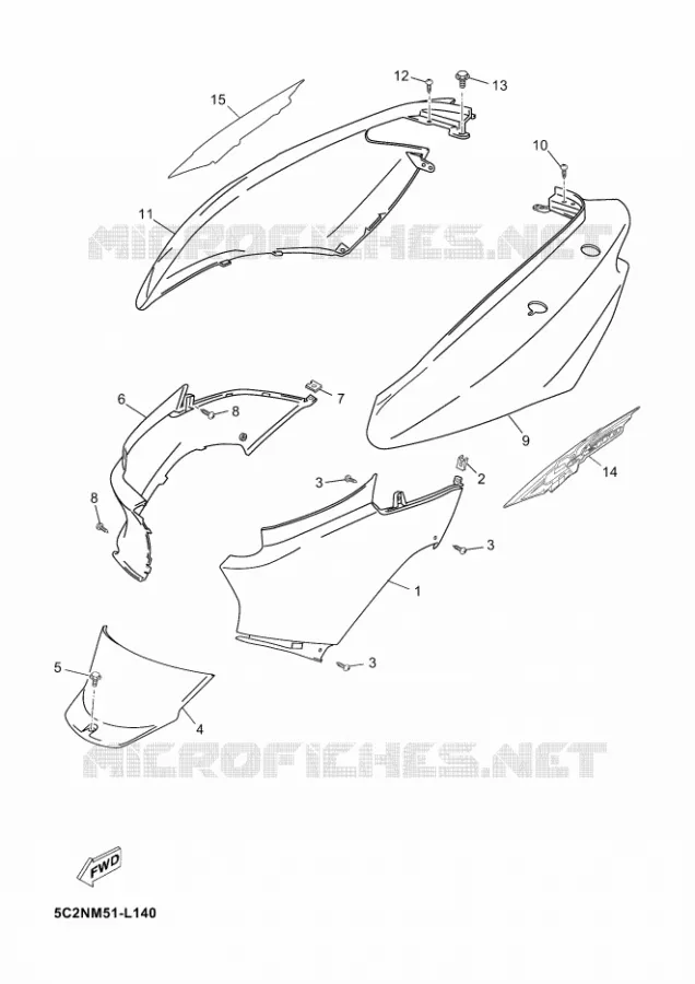 COUVERCLE LATERAL Yamaha SCOOTER 50 2012 NEOS  YN50