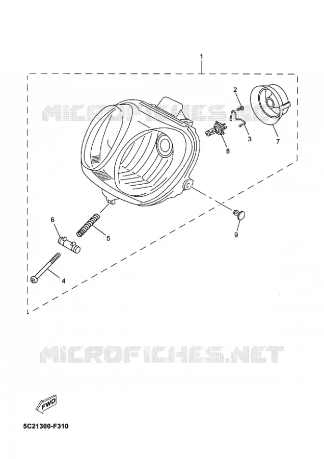 PHARE  Yamaha SCOOTER 50 2012 NEOS  YN50