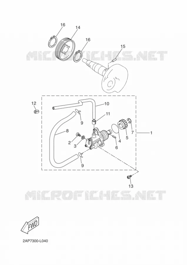 POMPE A HUILE Yamaha SCOOTER 50 2012 NEOS  YN50