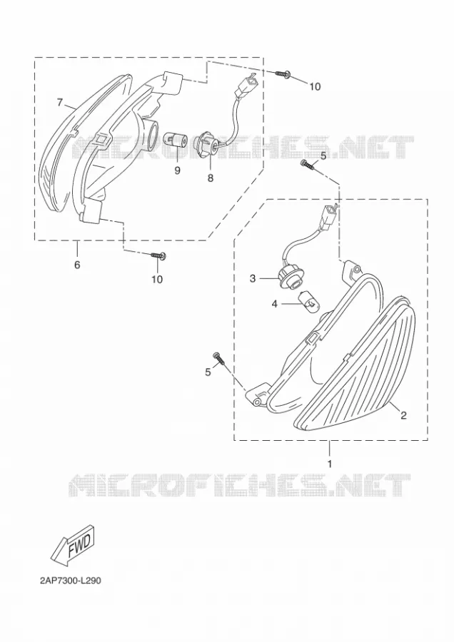 CLIGNOTANT Yamaha SCOOTER 50 2012 MBK OVETTO 4T  YN50F