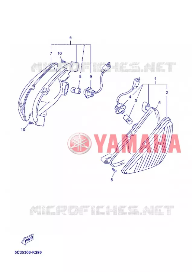 CLIGNOTANT Yamaha SCOOTER 50 2012 MBK OVETTO 4T  YN50F