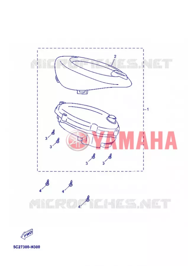COMPTEUR  Yamaha SCOOTER 50 2012 MBK OVETTO 4T  YN50F
