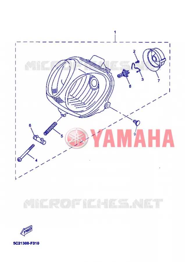 PHARE  Yamaha SCOOTER 50 2012 MBK OVETTO 4T  YN50F 