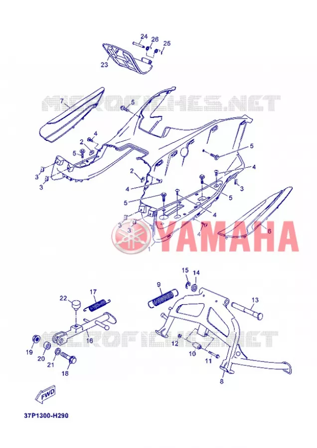 SUPPORT / REPOSE PIEDS Yamaha SCOOTER 125 2012 XMAX  YP125R