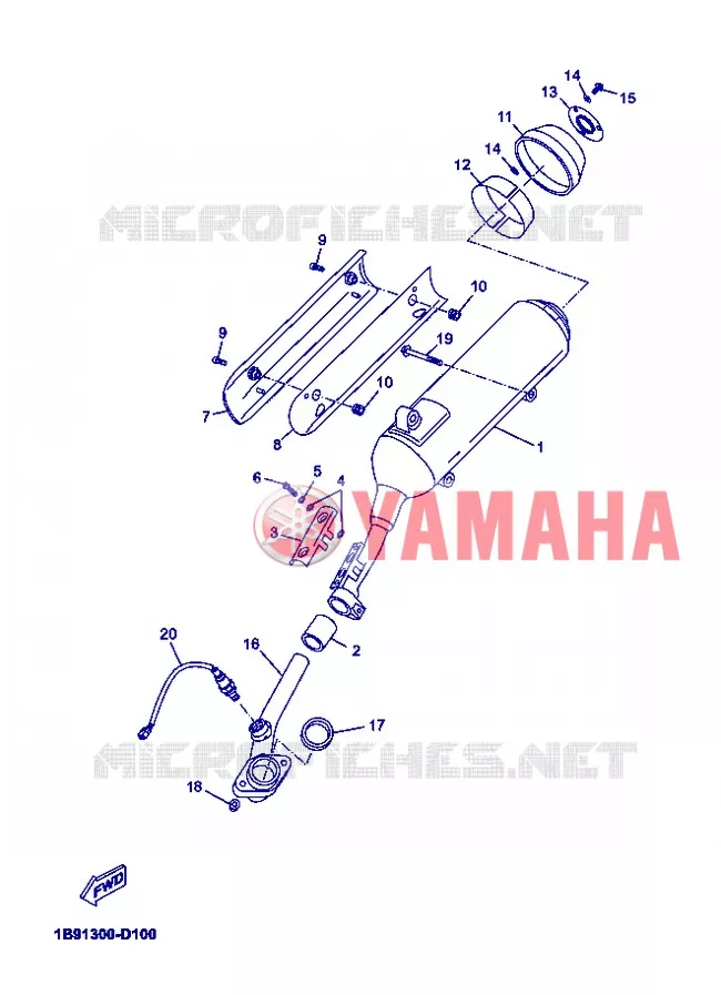 ECHAPPEMENT Yamaha SCOOTER 125 2012 XMAX ABS  YP125RA