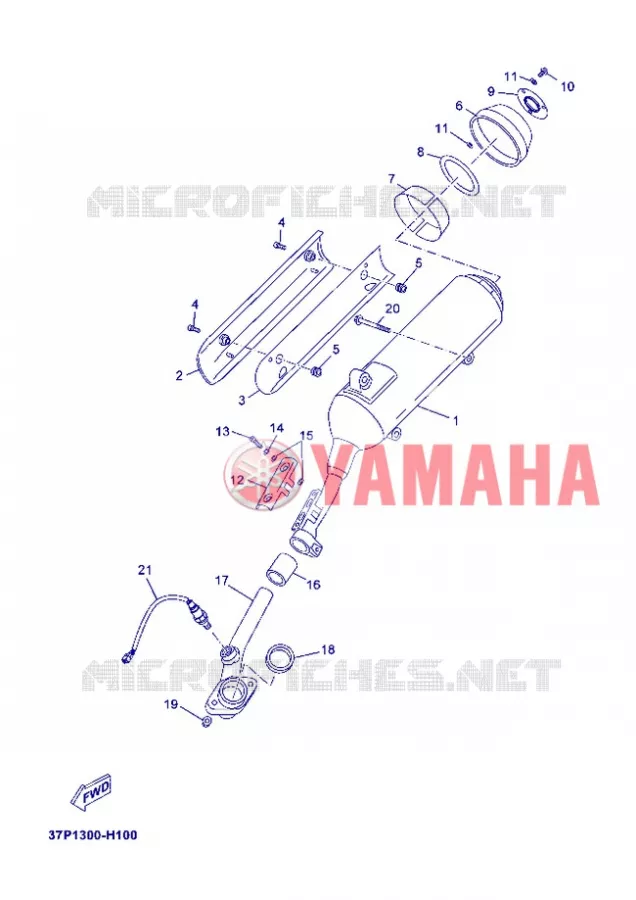ECHAPPEMENT Yamaha SCOOTER 250 2012 XMAX  YP250R