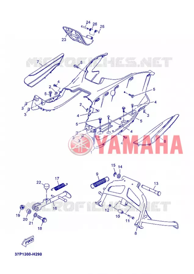 SUPPORT / REPOSE PIEDS Yamaha SCOOTER 250 2012 XMAX  YP250R