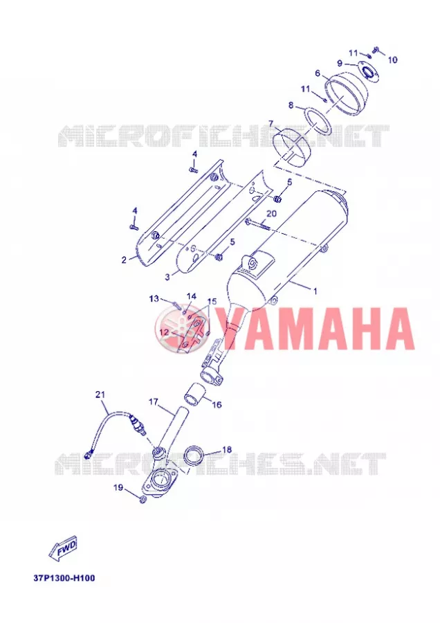 ECHAPPEMENT Yamaha SCOOTER 250 2012 XMAX  YP250R