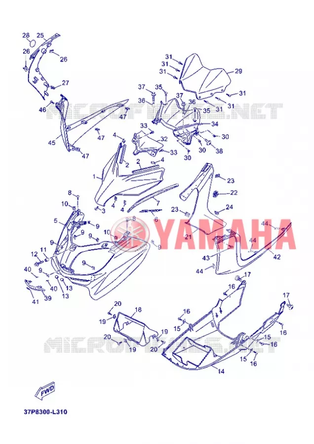 PARE BRISE Yamaha SCOOTER 250 2012 XMAX  YP250R