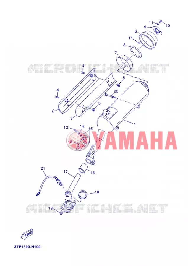 ECHAPPEMENT Yamaha SCOOTER 250 2012 XMAX  YP250R X-MAX 250