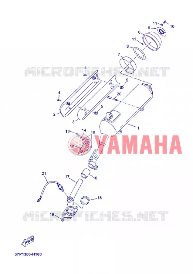 ECHAPPEMENT Yamaha SCOOTER 250 2012 XMAX ABS  YP250RA