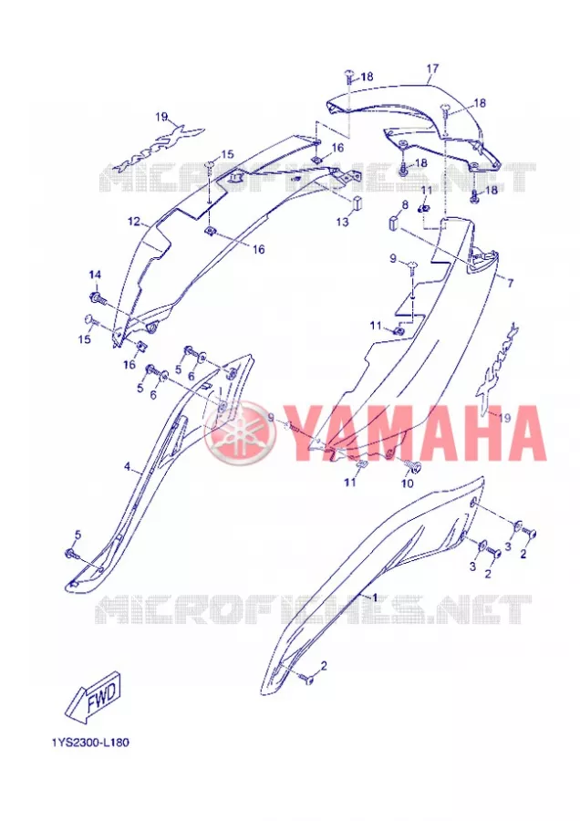 COUVERCLE LATERAL Yamaha SCOOTER 250 2012 XMAX ABS  YP250RA