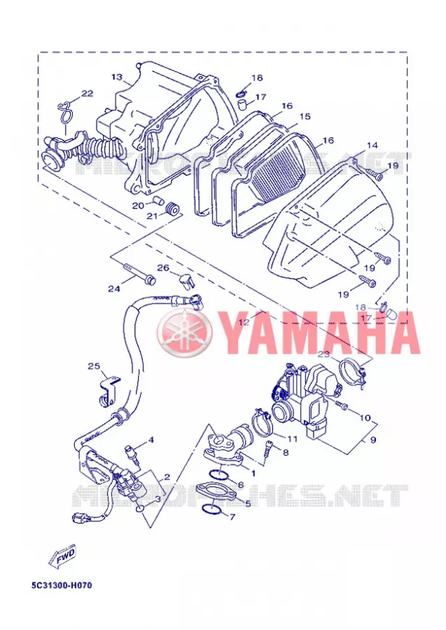 ADMISSION Yamaha SCOOTER 50 2012 AEROX  YN50FT
