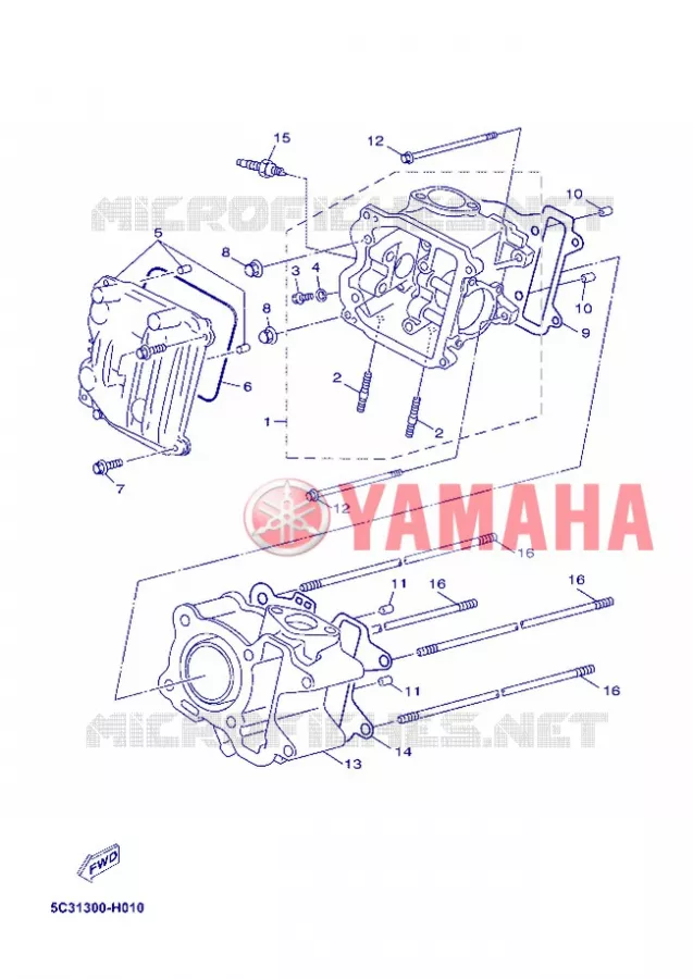 CULASSE Yamaha SCOOTER 50 2012 AEROX  YN50FT