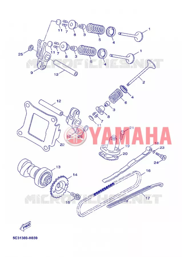 SOUPAPE Yamaha SCOOTER 50 2012 AEROX  YN50FT