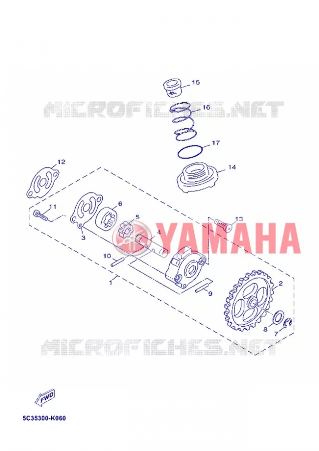 POMPE A HUILE Yamaha SCOOTER 50 2012 NEOS 4T UBS  YN50FU