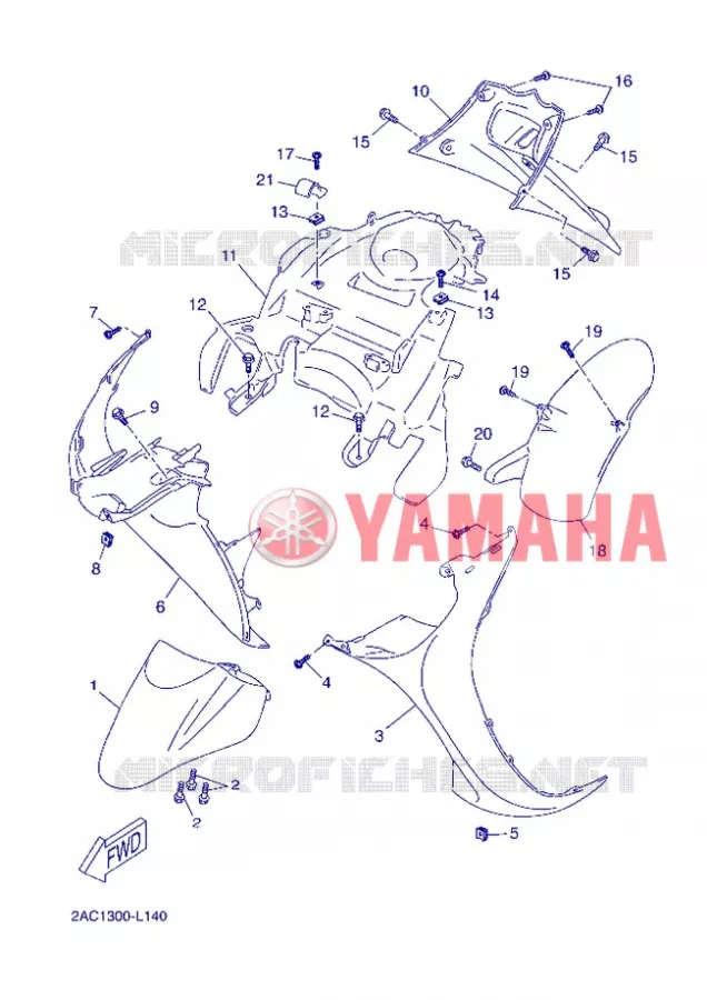 GARDE BOUE Yamaha SCOOTER 50 2012 NEOS 4T UBS  YN50FU