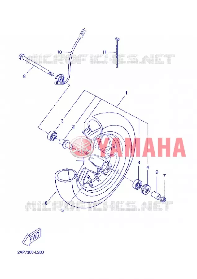 ROUE AVANT Yamaha SCOOTER 50 2012 NEOS 4T UBS  YN50FU