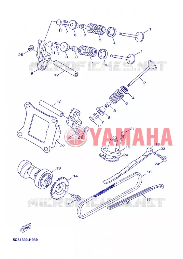 SOUPAPE Yamaha SCOOTER 50 2012 NEOS 4T UBS  YN50FU