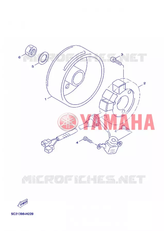 ALLUMAGE Yamaha SCOOTER 50 2012 OVETTO 4T UBS  YN50FU