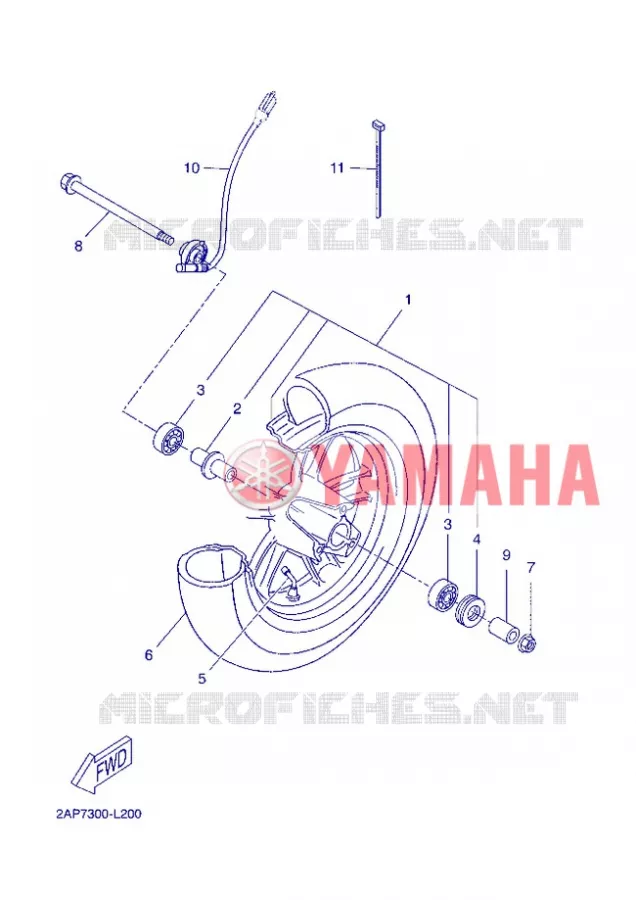 ROUE AVANT Yamaha SCOOTER 50 2012 OVETTO 4T UBS  YN50FU