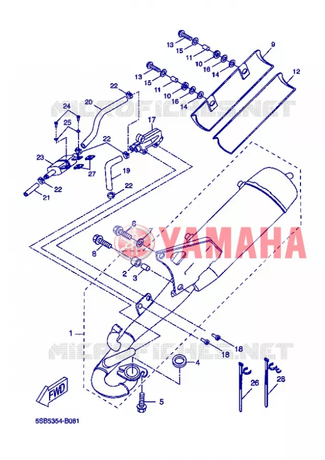 ECHAPPEMENT Yamaha SCOOTER 50 2012 NITRO  YQ50 NITRO