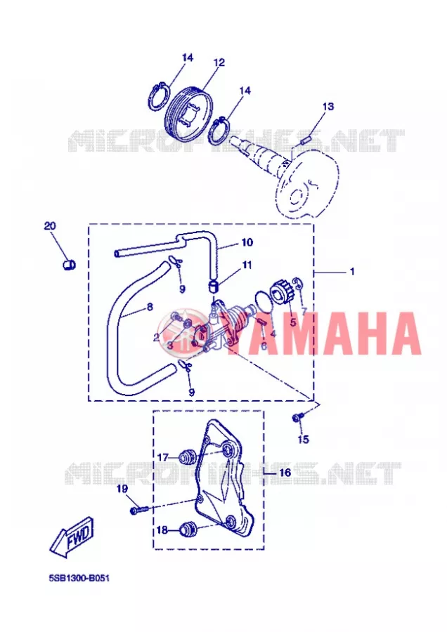 POMPE A HUILE Yamaha SCOOTER 50 2012 NITRO  YQ50