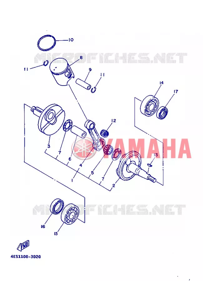 VILEBREQUIN / PISTON Yamaha MOTO 85 2012 YZ  YZ85
