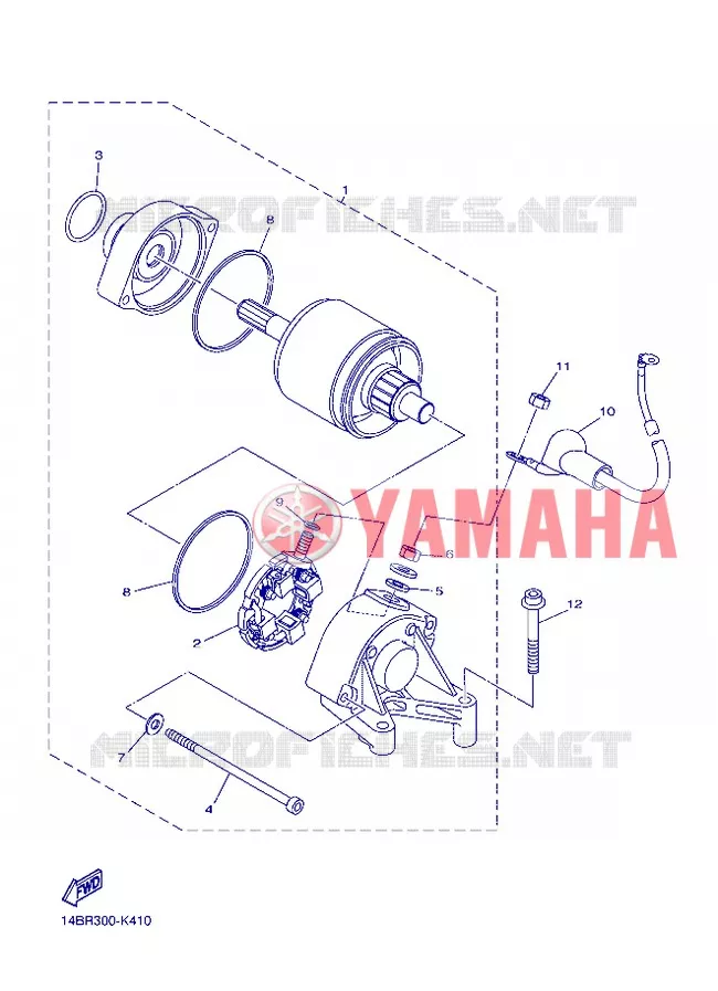 DEMARREUR Yamaha MOTO 1000 2012 R1  YZF-R1